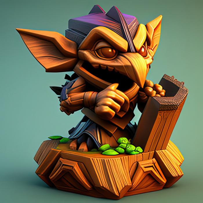 نموذج ثلاثي الأبعاد لآلة CNC ألعاب لعبة فريق st Skylanders Trap